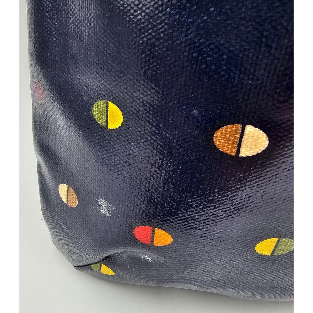 Fossil Women's Keyper Navy Blue Coated Canvas Purse - Picture 2 of 14